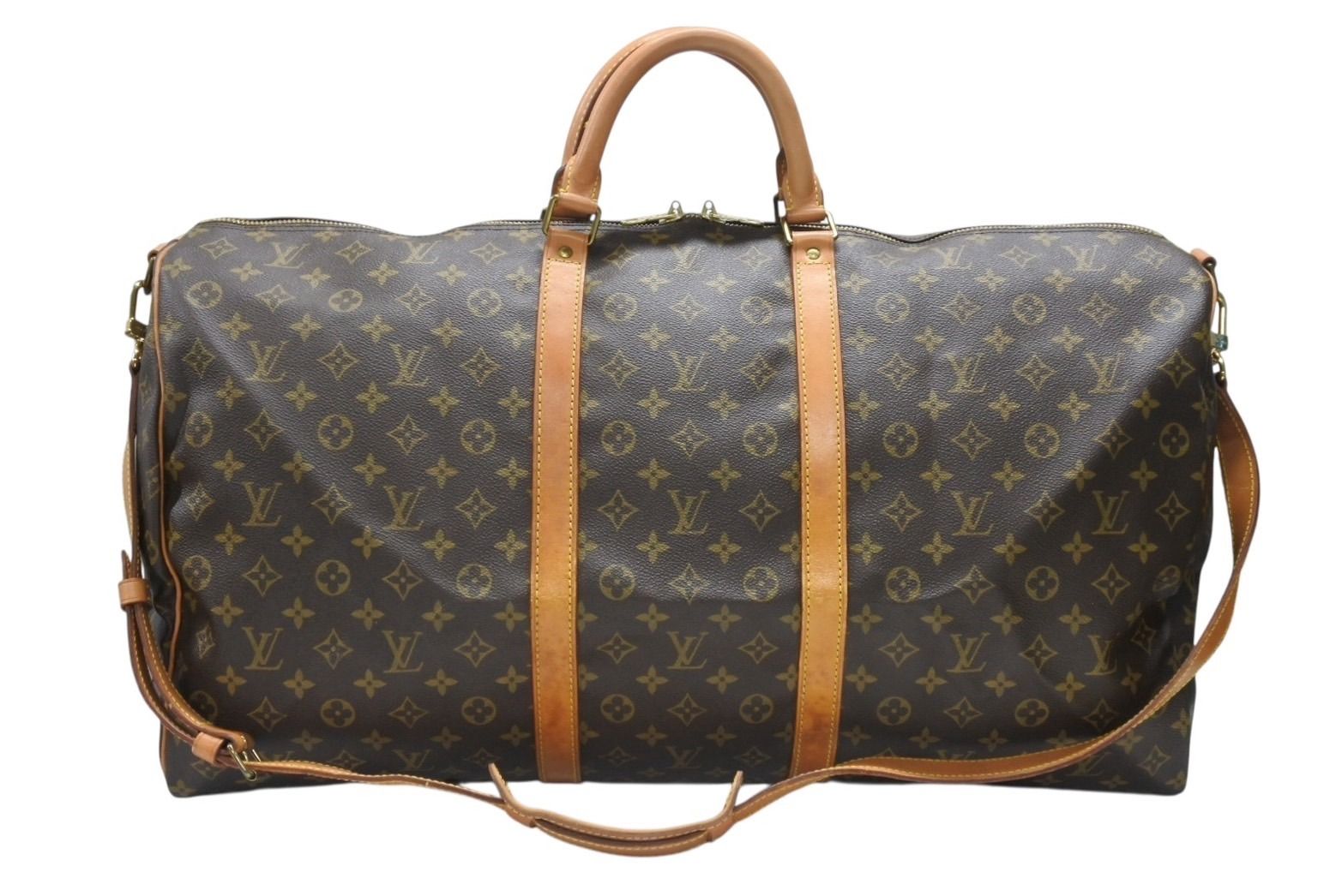 LOUIS VUITTON ルイヴィトン キーポル バンドリエール60 ボストンバッグ M41412 モノグラム PVC レザー ブラウン 4b006816