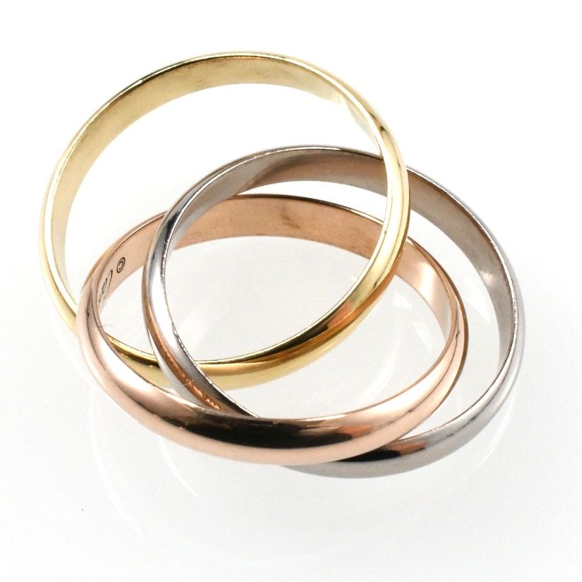 カルティエ トリニティリング クラシック MM K18 スリーカラー 3連