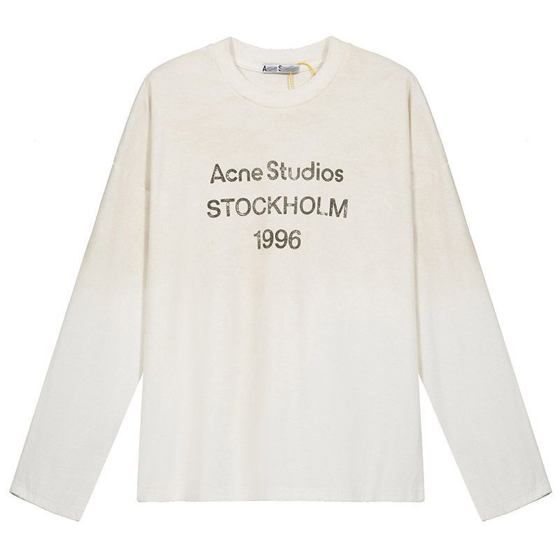 Acne Studios Tシャツ メンズ 長袖 STOCKHOLM 1996 ロンTシャツ レディース ダメージ加工 男女兼用 おしゃれ - メルカリ