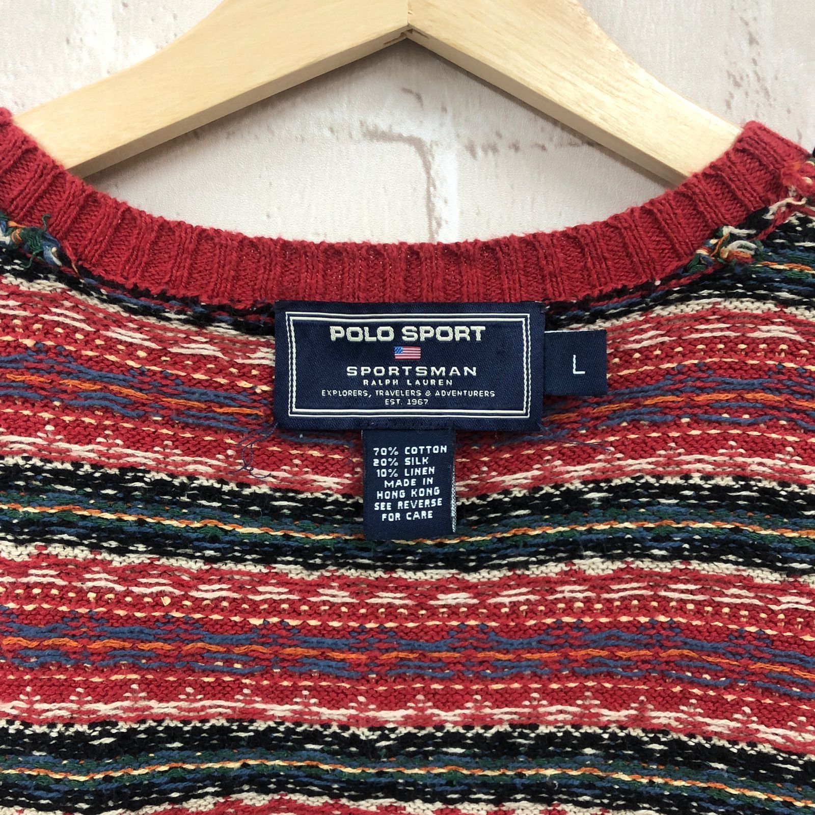 【希少】ラルフローレン SPORTSMANヴィンテージ ベスト L ウール 古着 ラルフローレン Ralph Lauren POLO by Ralph Lauren