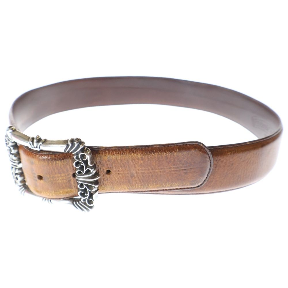 CHROME HEARTS クロムハーツ BLT FILIGREE OTJ フィリグリーOTJバックル レザーベルト ブラウン|シルバー