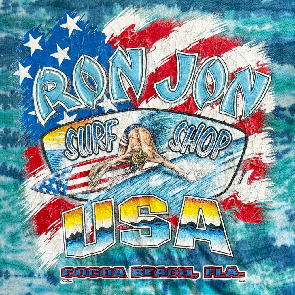 90's USA製 ONEITA オニータ タイダイ柄 RON JON surf shop ロンジョン