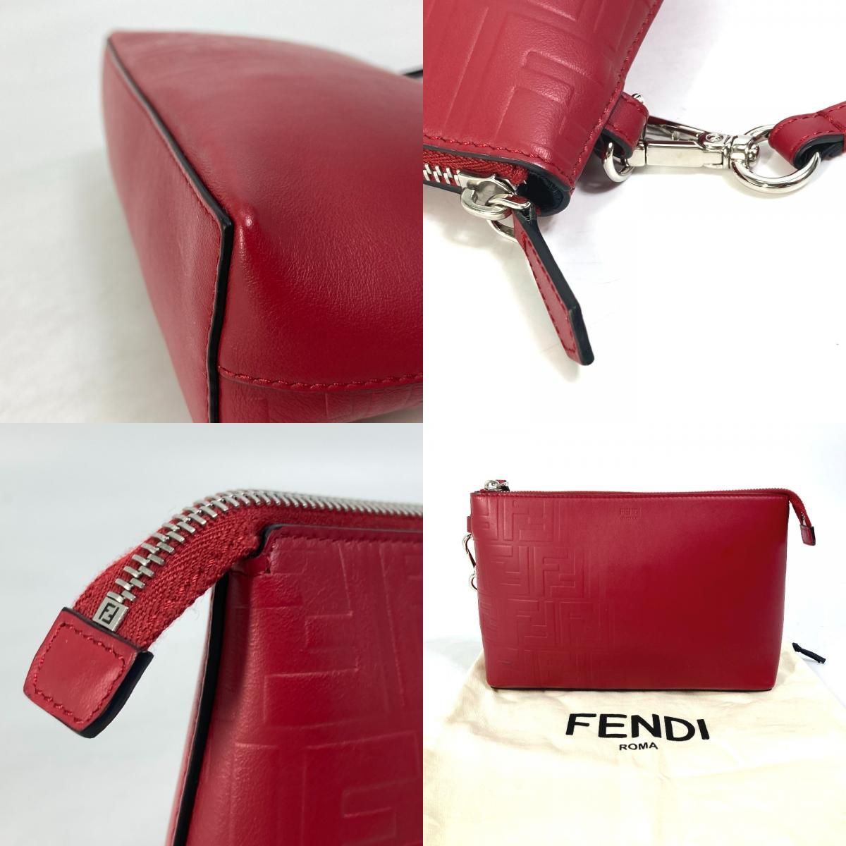 良品　FENDI フェンディ　ダイナゴナル　ズッカ　ボディバッグ　ウエストポーチ 良品 FENDI フェンディ ダイナゴナル ズッカ ボディバッグ ウエスト
