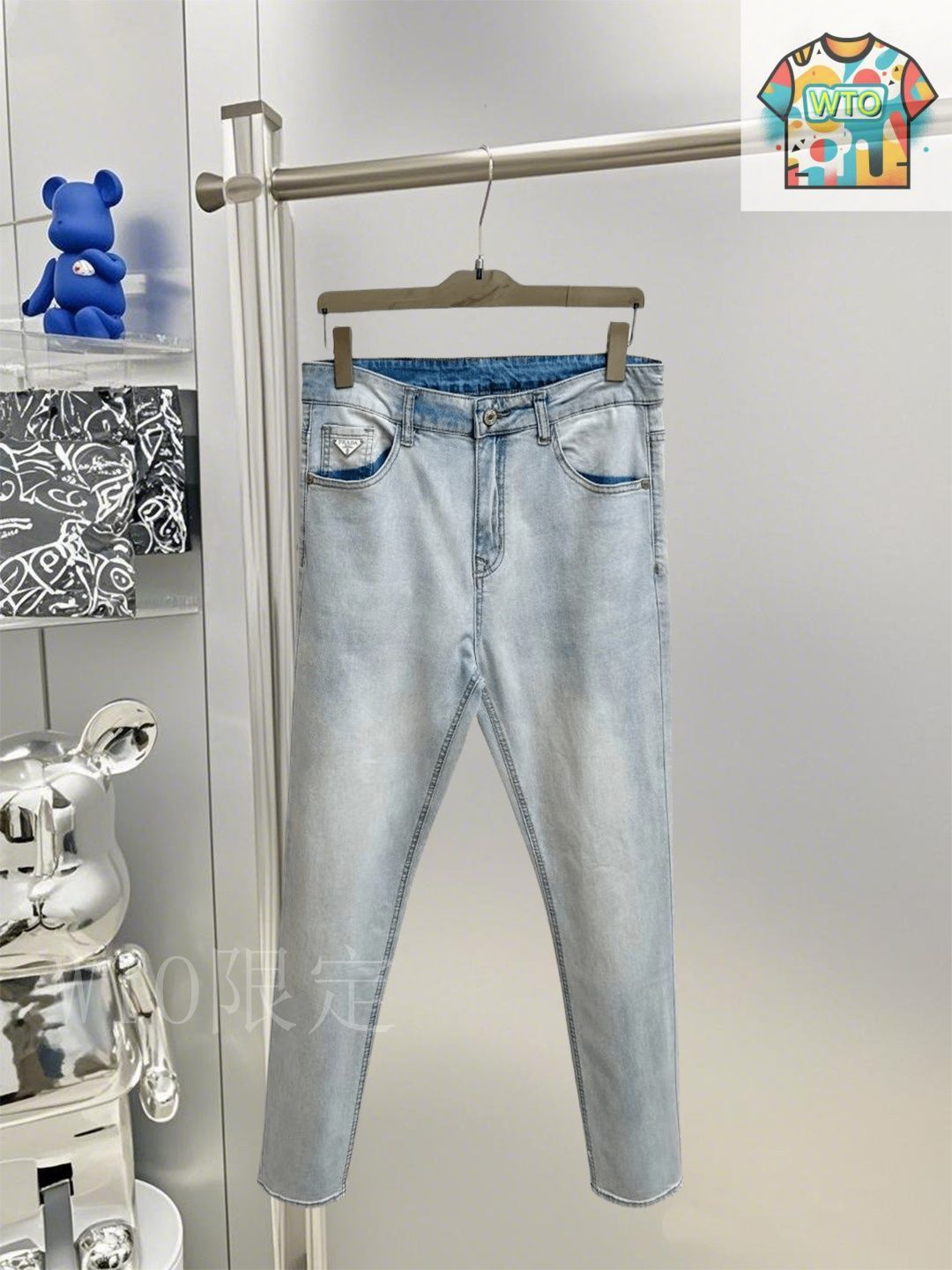PRADA デニムポーチ ブルー PRADA - PRADA DENIM PORCHIE プラダ デニムポーチ ショルダー