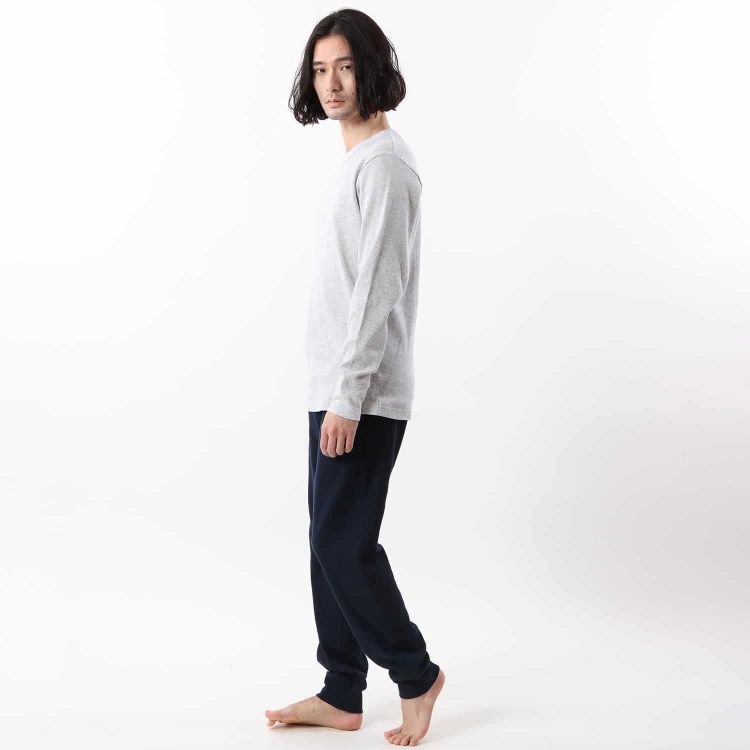 【人気商品】サーマル 防寒 あたたかい ロングTシャツ 丸首 長袖 無地 ワッフル [ヘインズ] Beefy サーマルクルーネックロングスリーブ HM4-Q103 メンズ