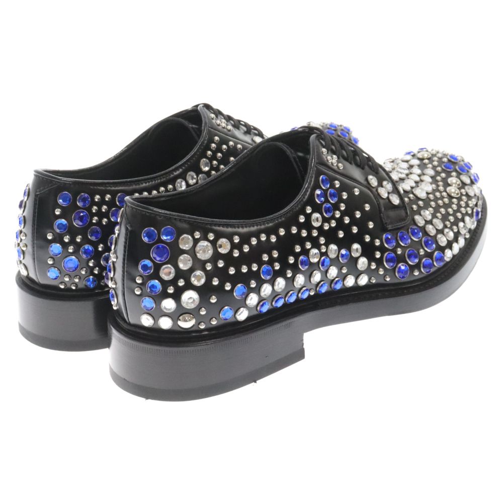 PRADA (プラダ) スタッズ ラインストーン付き ブラッシュドレザー  