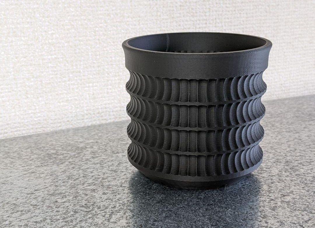 3Dプリンター鉢 3Dプリント鉢 プラ鉢 作家鉢ボウル型 lamella002