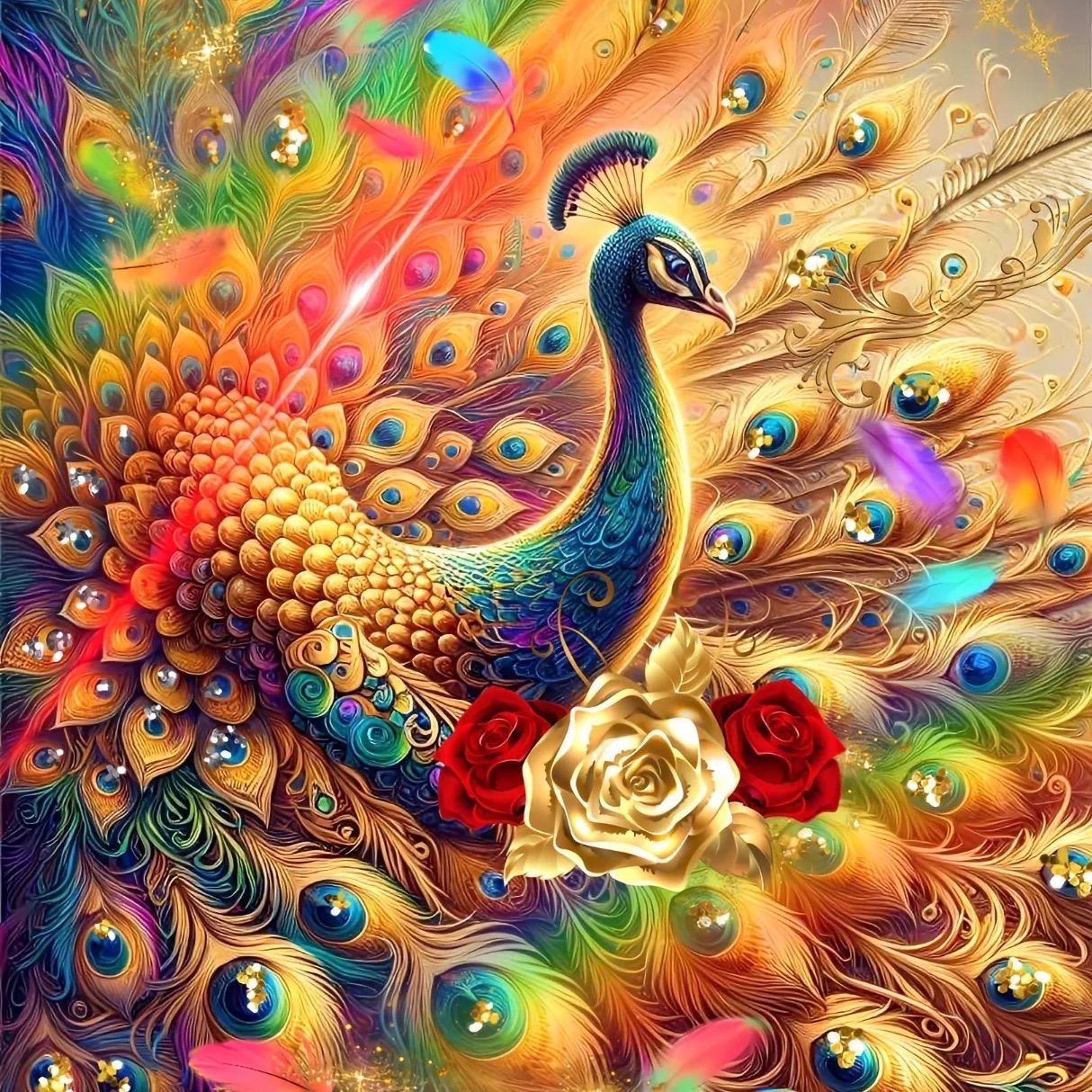 金運を招く 孔雀の絵