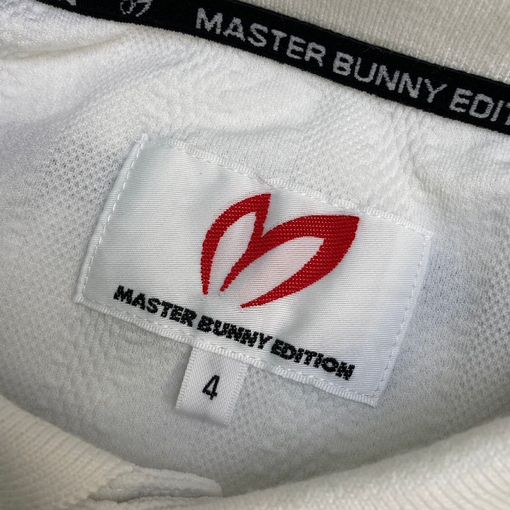 サイズ：4 MASTER BUNNY EDITION マスターバニーエディション 2024年モデル 天竺+ジャガード+パイル ニットセーター  ホワイト系 [240101383058] ゴルフウェア メンズ ストスト サイズ：4 MASTER BUNNY EDITION マスターバニーエディション