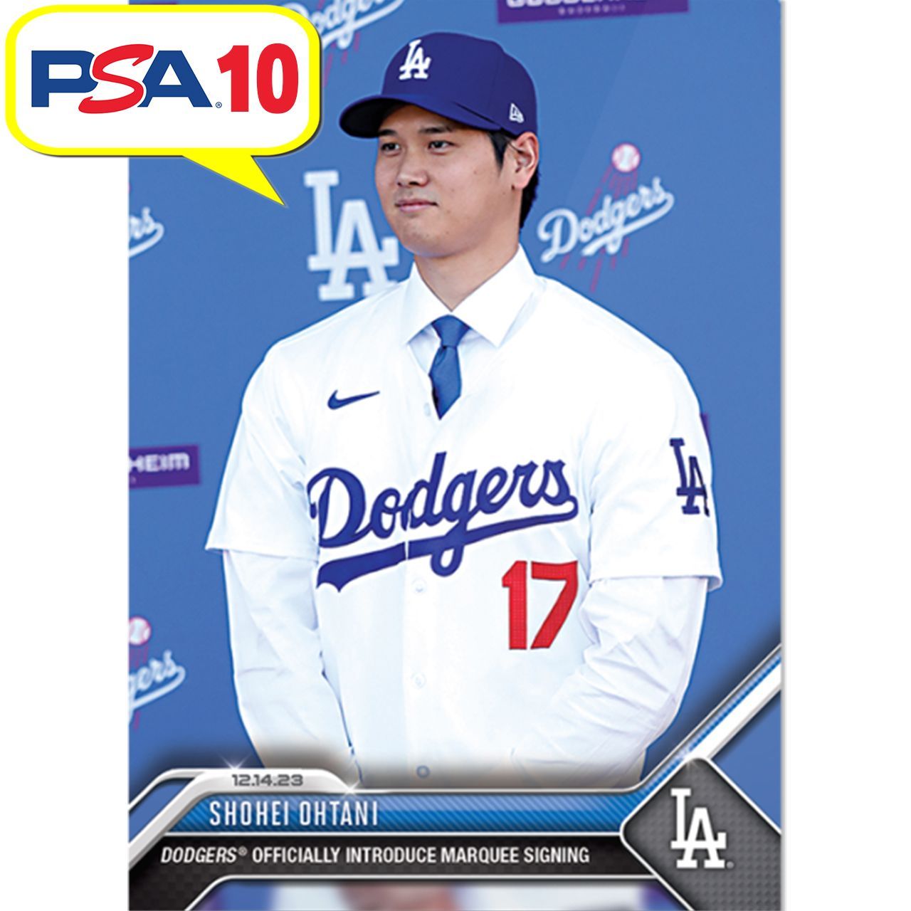 PSA10】topps now トップス ナウ 大谷翔平 ドジャース 入団会見記念 