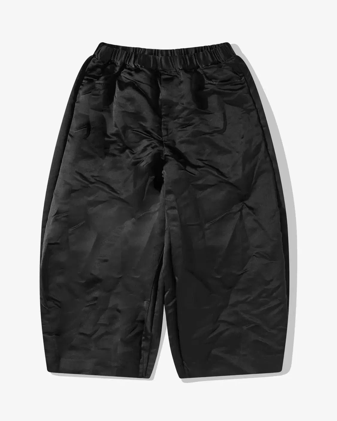 BLACK COMME des GARCONS サテン バルーンパンツ XS 24ss 黒 COMME des GARCONS(コム・デ・ギャルソン) サテン