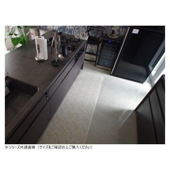 拭けるマットシリーズ キッチンマット モザイクタイル 60×180cm