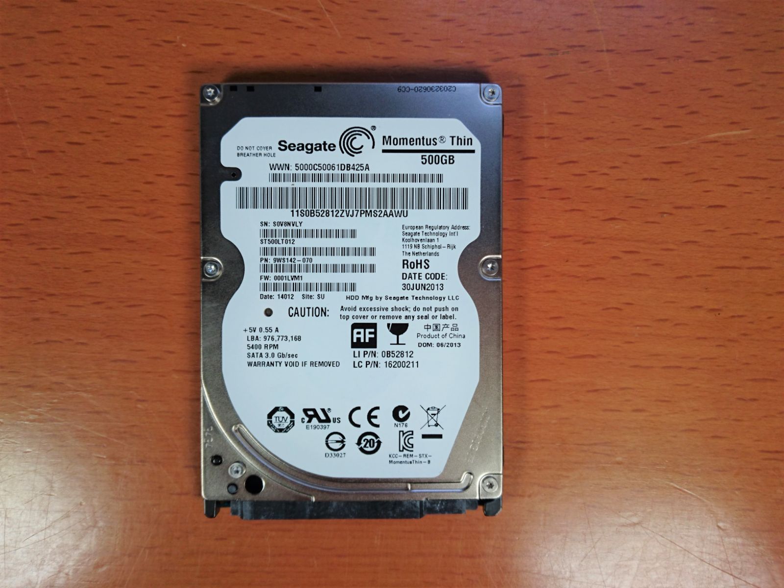 Seagate 2.5HDD 500GB 中古正常（500H未満） - 内蔵型ハードディスク