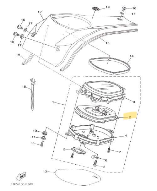 ヤマハ ライダー Ｓ スピードメーター Speedometer mph 1D7-83510-20 YAMAHA純正 Genuine JDM ♥ メーカー純正品