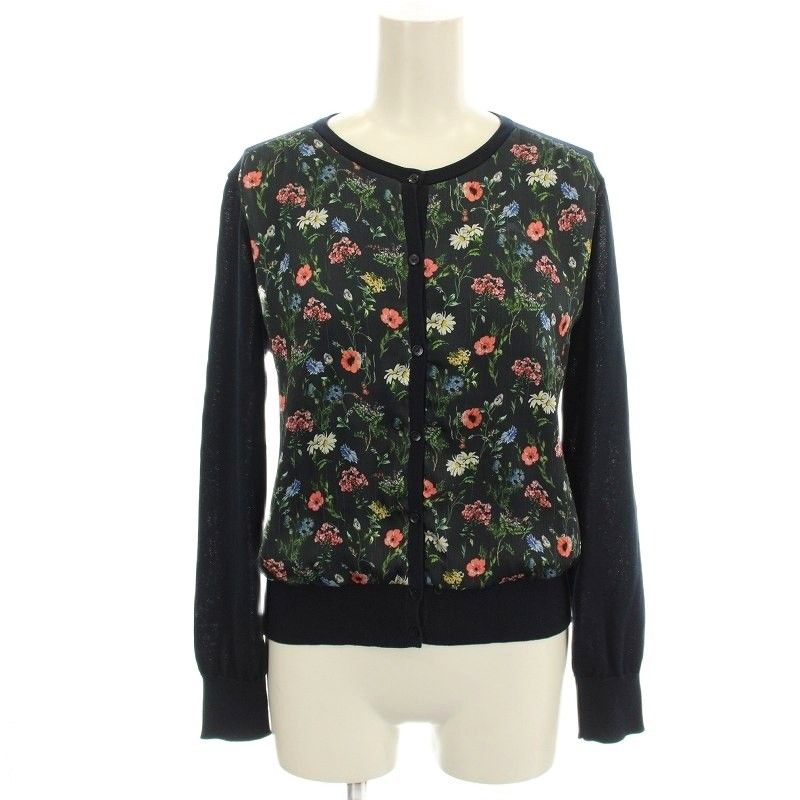 アナイ 花柄 カーディガン 559】アナイ フラワープリントドッキング