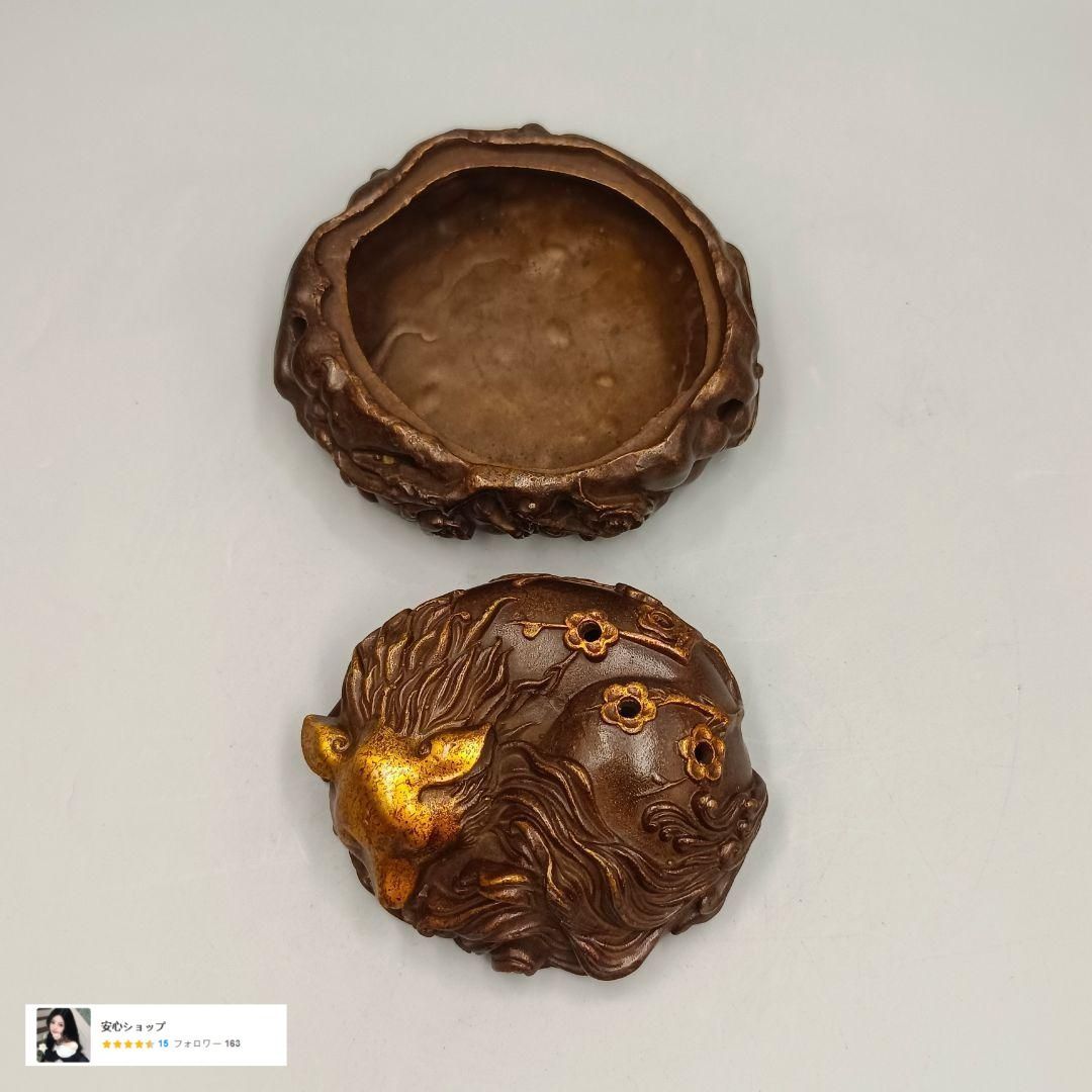 銅製 九尾狐薫香炉 室内薫香炉 茶道具 香道具 装飾品 工芸品