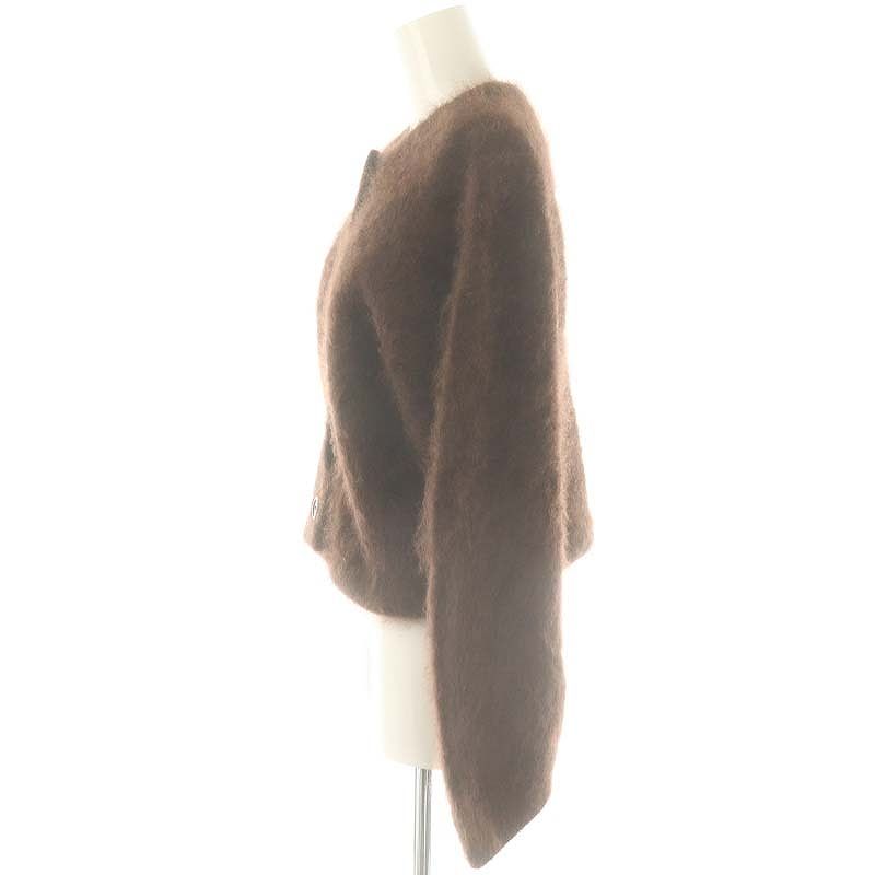 ESTNATION - エストネーション 24AW  ピュアファーカシミヤ カーディガン F 茶 エストネーション ESTNATION 24AW ピュアファーカシミヤ カーディガン