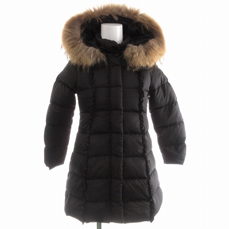 イルグッフォ il gufo 子供服 キッズ フード付き ダウンコート ファー フリル 6anni 黒 ブラック
