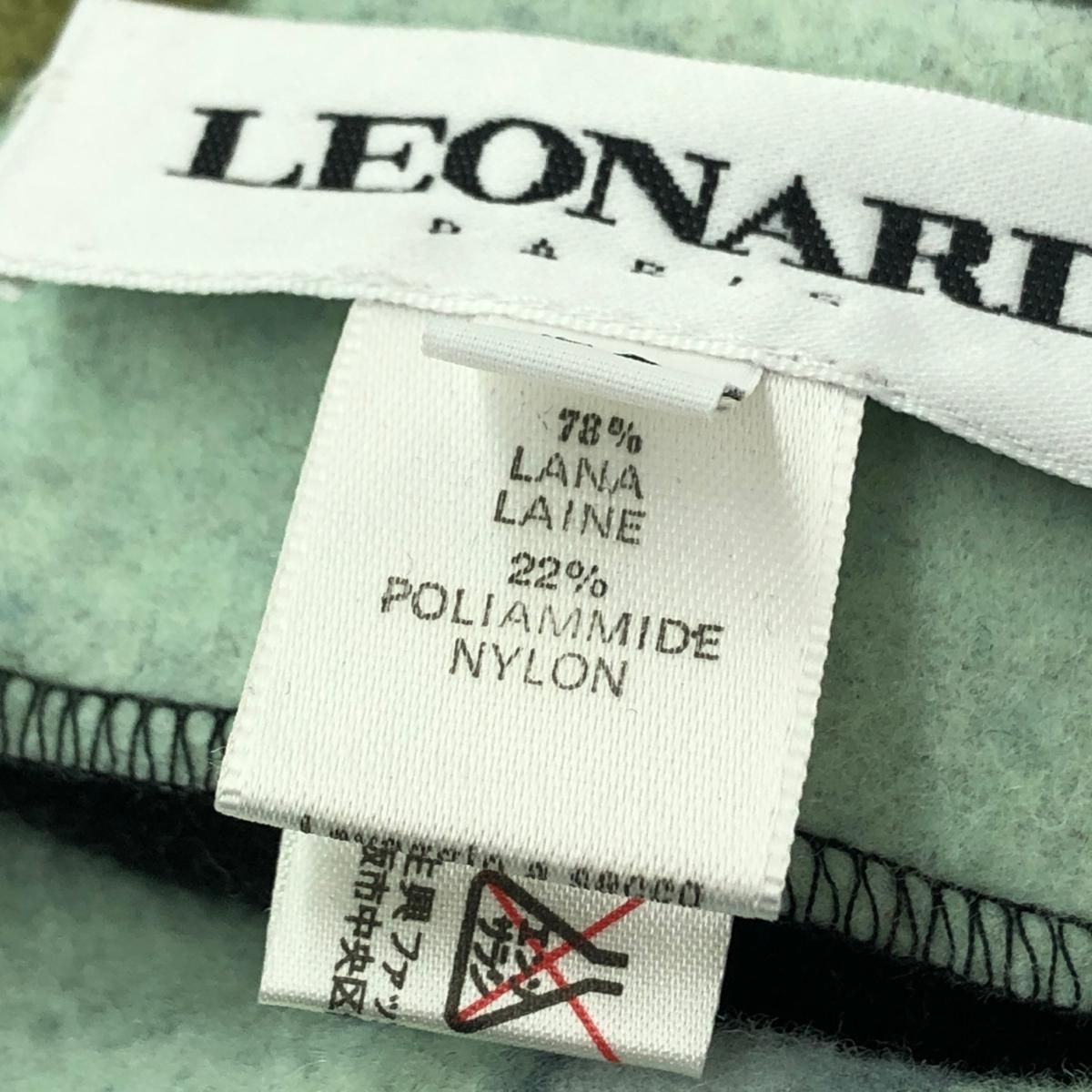 LEONARD レオナール リバーシブルコート サイズ:40 無地×花柄 ブラック