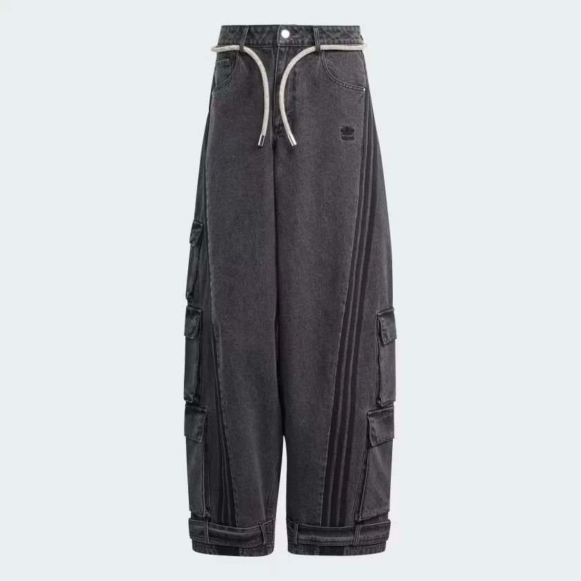 正规品 Adidas アディダス W DENIM CARGO ロングパンツ IV9345