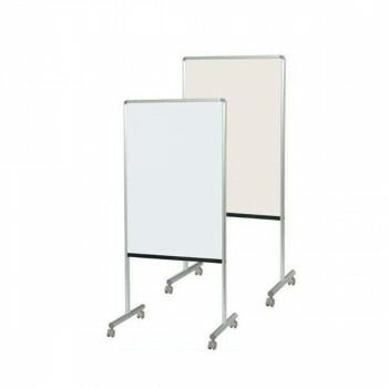 馬印 UD案内板 ホーローホワイトボード 掲示板 912アイボリー キャスター付き W615×D460×H1392 Y8HK600C