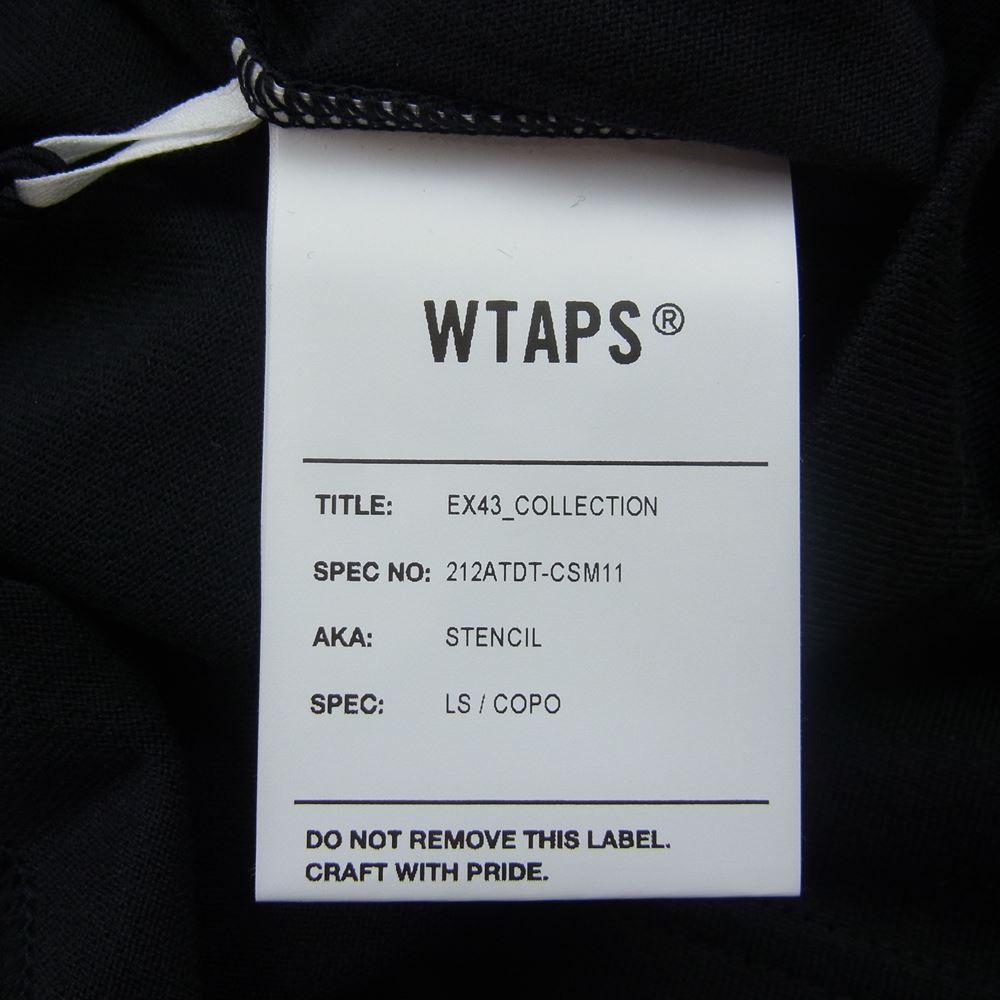 WTAPS ダブルタップス 21AW 212ATDT-CSM11 STENCIL LS COPO ステンシル ロゴ 長袖 Tシャツ カットソー  ブラック系 03【中古】 - メルカリ