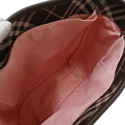 BURBERRY　BLUE LABEL　チェック柄ブラウントートバッグ BURBERRY Nova Check Blue Label Tote Bag Canvas 3Set Beige