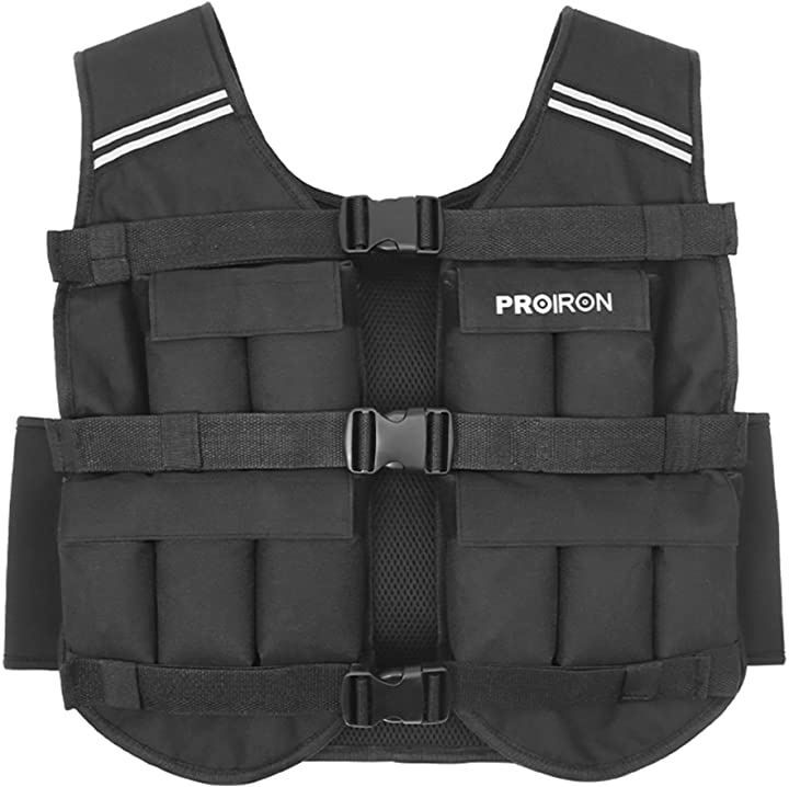 PROIRON ウェイトベスト おもり 筋トレ 加重ベスト 10kg( 黒い