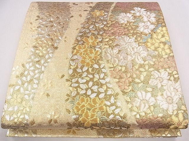 平和屋1□六通柄袋帯 膨れ織 舞花文 金銀糸 鈴乃屋扱い 逸品 CAAG1814eg - メルカリ