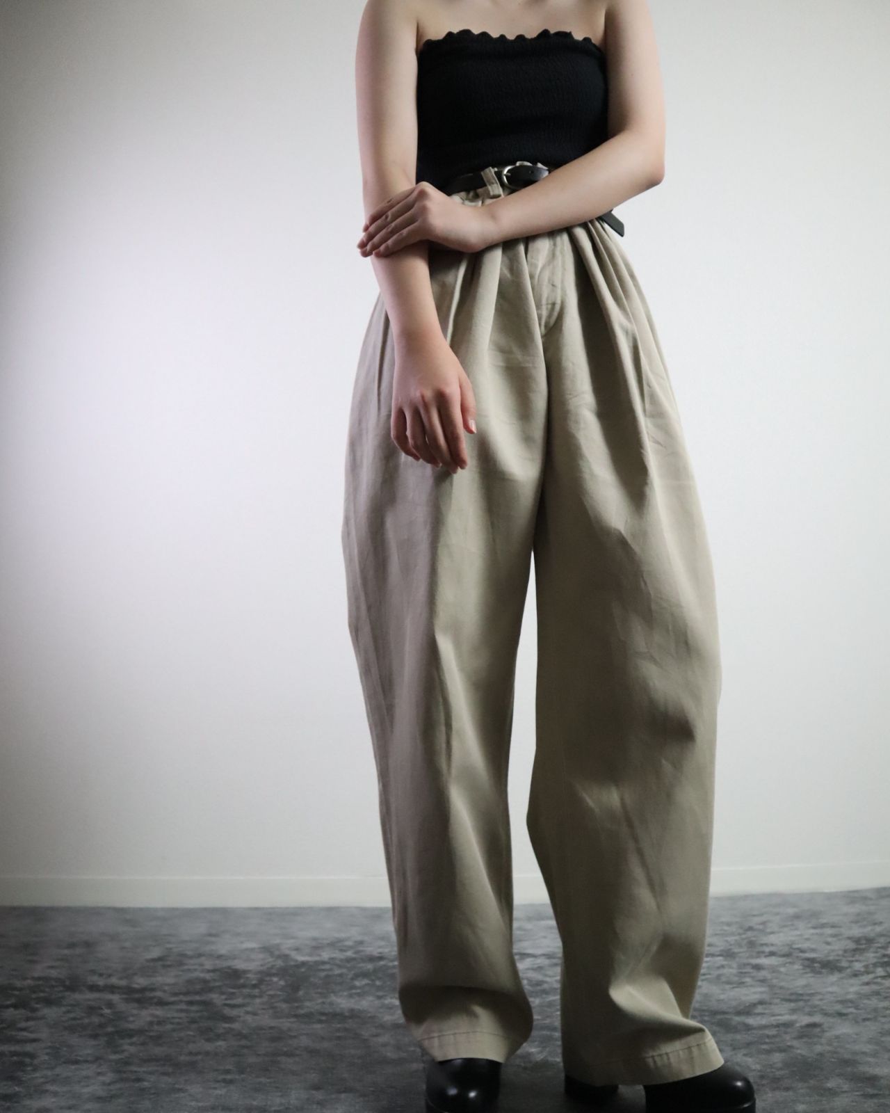 90s ラルフローレン ワイド クラシック チノパン ポロチノ W42 ベージュ Polo by Ralph Lauren 2tuck wide classic chino pants beige