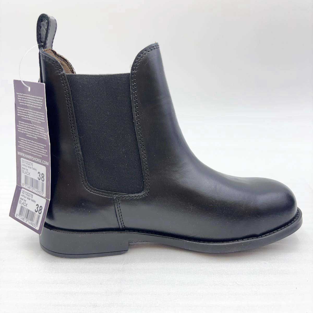 HARRYS HORSE ハリーズホース レザー プルオン ジョッパーブーツ セーフティスチールトゥ 38 ブラック 30100276 レディース 乗馬 馬術 HARRYS HORSE ハリーズホース レザー プルオン ジョッパーブーツ