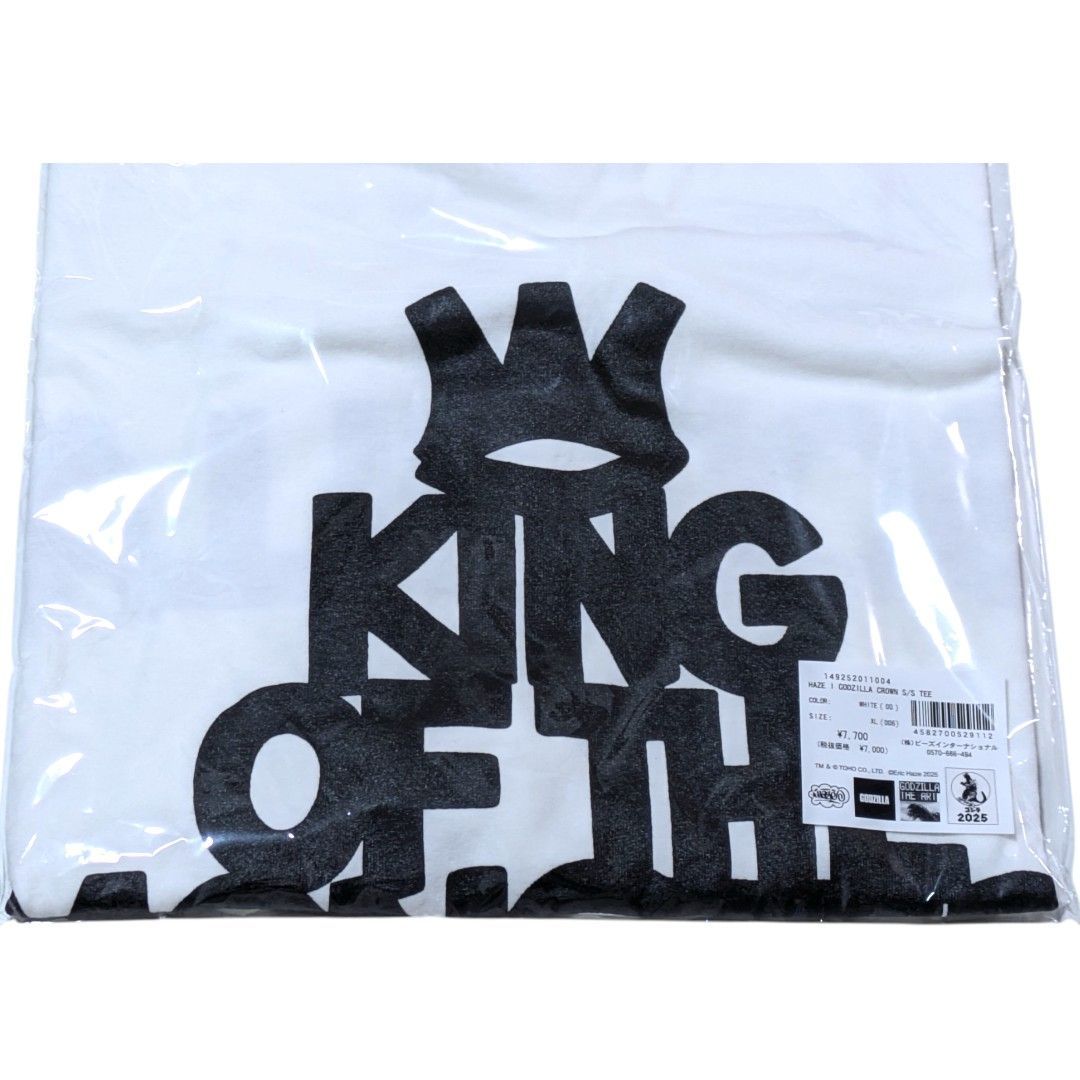 XL　hazama ゴジラ-1.0 フェイスTシャツ ホワイト 白 hazama ハザマ ゴジラ GODZILLA FACE Tシャツ XL