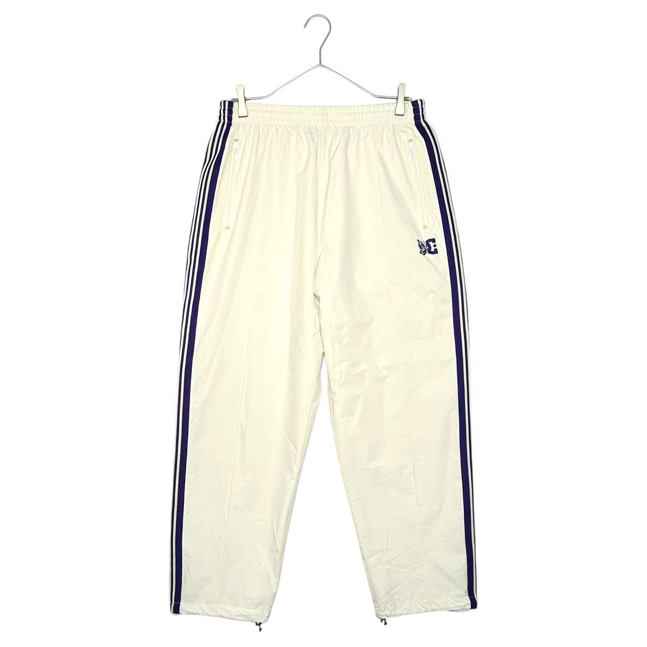 NEEDLES×DC SHOES(ニードルズ×ディーシー) Track Pant - Poly Ripstop トラック パンツ MR606 S アイボリー×パープル コラボ ジャージ