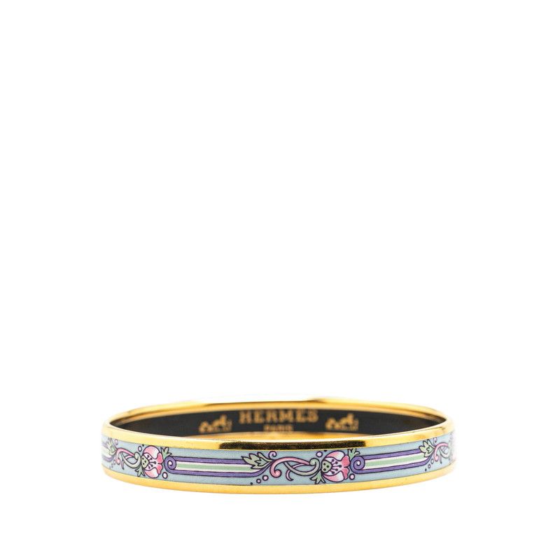 HERMES エマイユ 七宝焼きバングル フラッグ＆バード柄 マルチカラー HERMES エマイユ 七宝焼きバングル フラッグ＆バード柄 マルチカラー