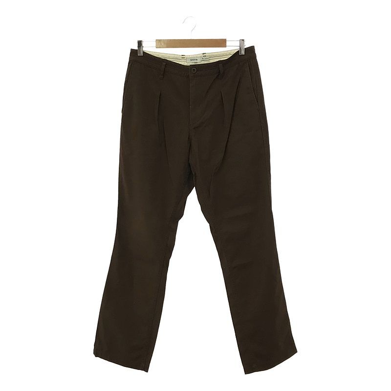 nonnative / ノンネイティブ | DWELLER CHINO TROUSERS 02 HIGH TWIST COTTON TWILL / タック スラックスパンツ | 3 | brown | メンズ