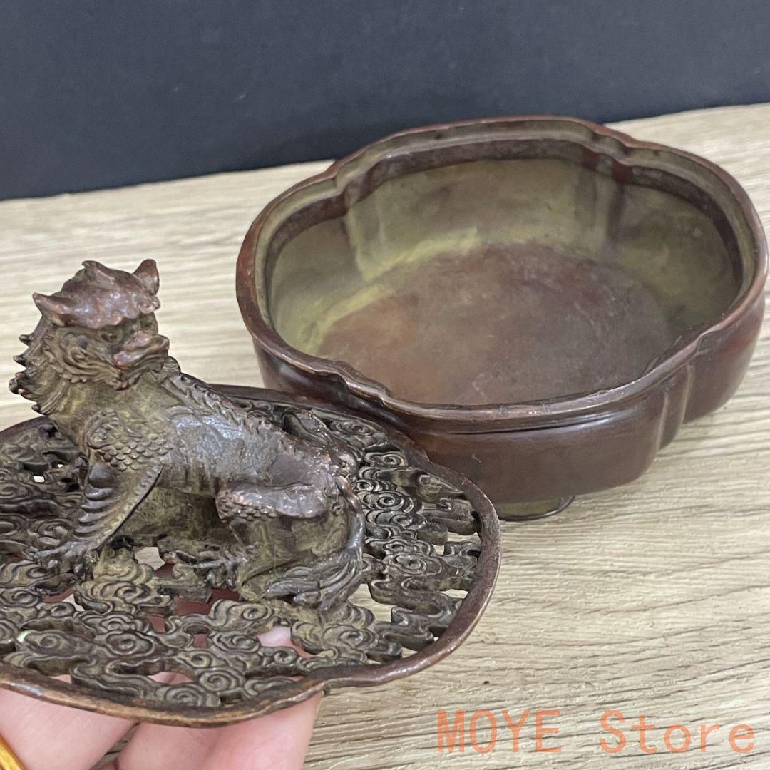 銅製 瑞獣香炉 室内招財茶道沈香炉 茶道具 香道具 工芸品 置物