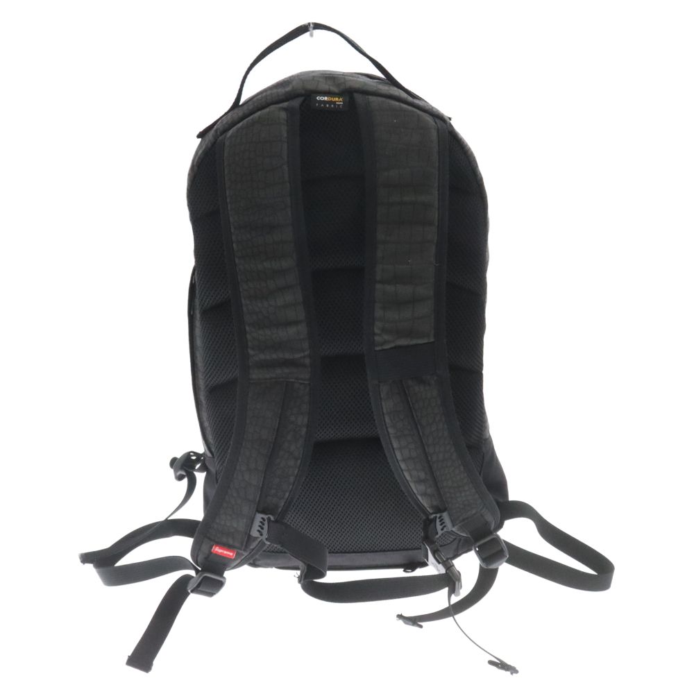 Supreme クロコダイル柄 ブラックリュック
