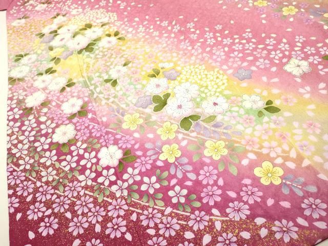 平和屋着物○豪華振袖 辻が花 手描き 金彩 正絹 逸品 CAAU2615yc