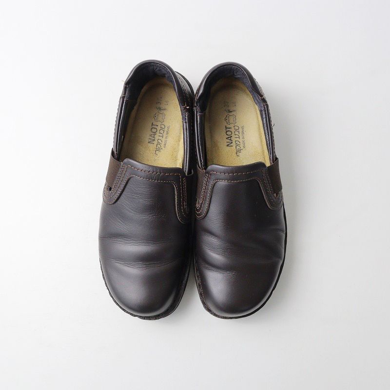 ナオト NAOT MALMO スリップオンシューズ 37/ブラウン 23.5cm レザー