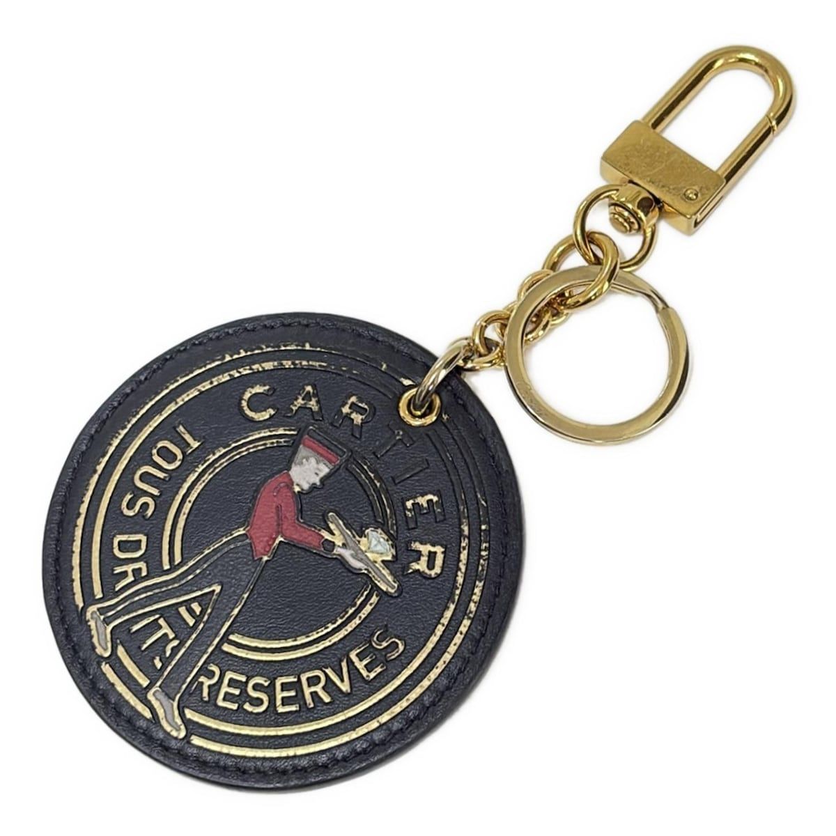 新品入荷 Cartier(カルティエ) 黒×ゴールド - キーホルダー(チャーム) 小物