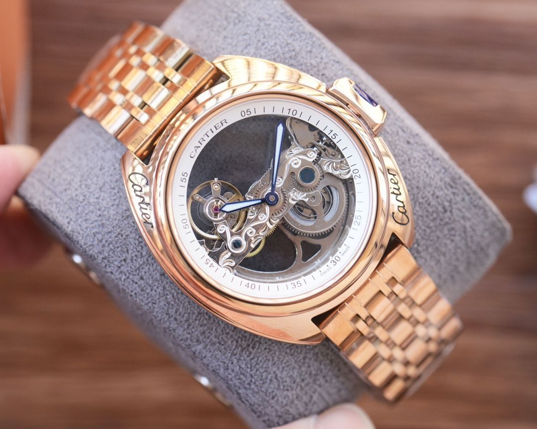 新品 カルティエ Cartier メンズ 腕時計 自動巻き ホワイト文字盤