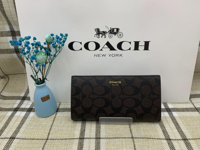 コーチ COACH 財布 長財布 シグネチャー柄 二つ折り ブラック メンズ ブラウン レザー アウトレット ファッション 新品未使用 F74599  A227 - メルカリ