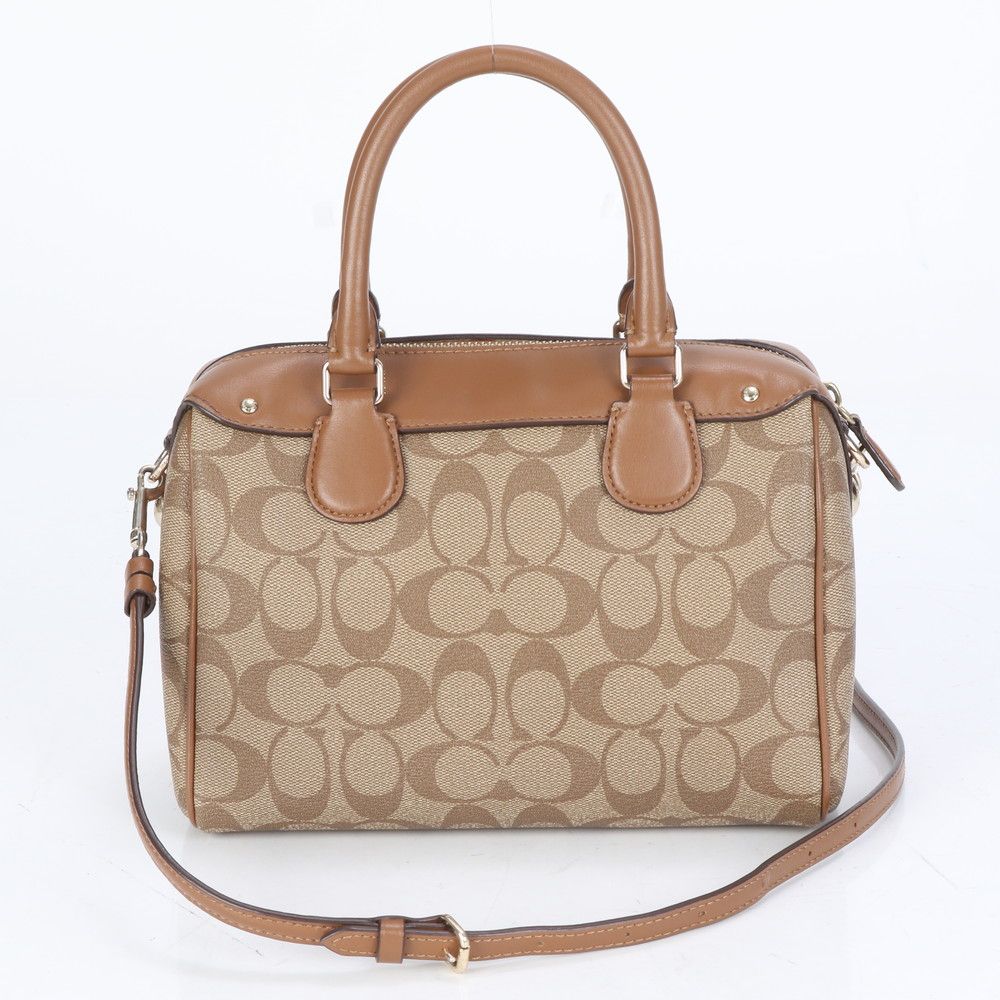 コーチ 2WAY ショルダーバッグ ミニボストン シグネチャー 極美品