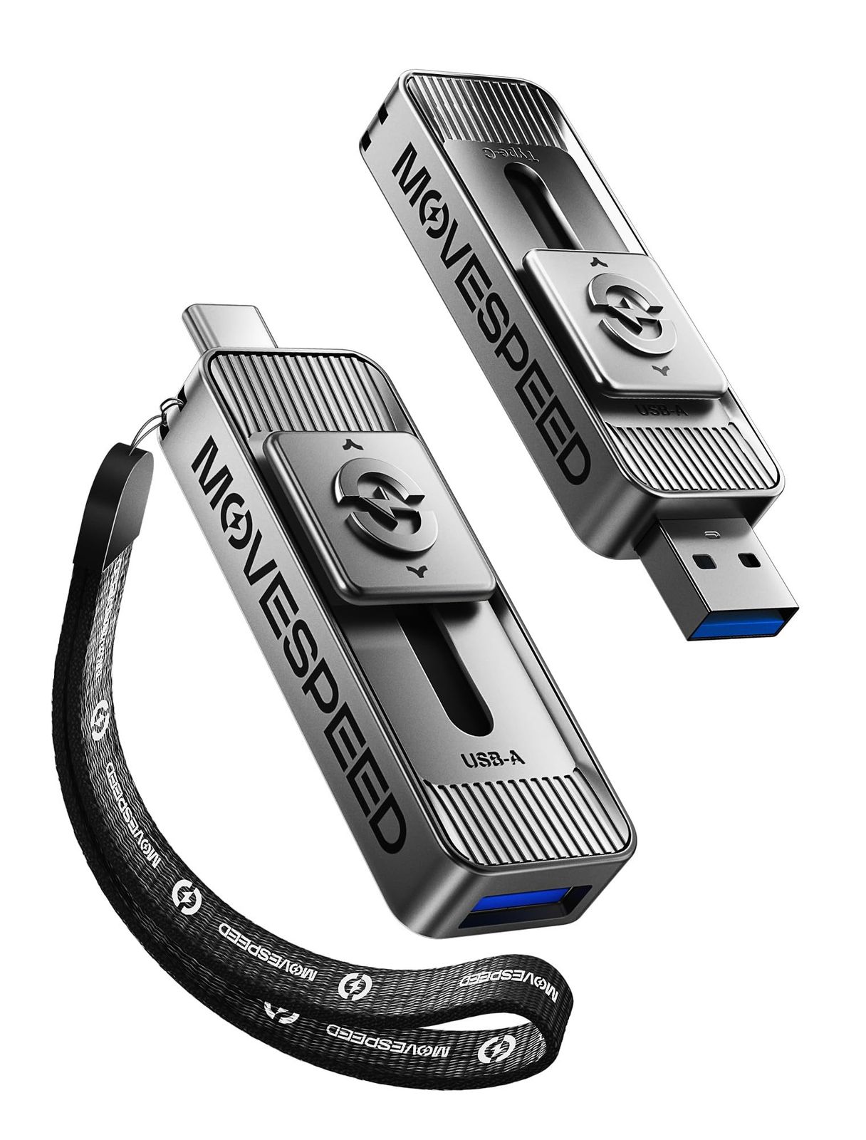 MOVE SPEED SSD 外付け 128|256|512|1TB|2TB スティック型 USB 3.2 Gen2 Type-A|Type-C両対応 金属筐体 Win|Mac PS5|PS4 iPhone15|16|17シリーズ対応 ポータブルSSD