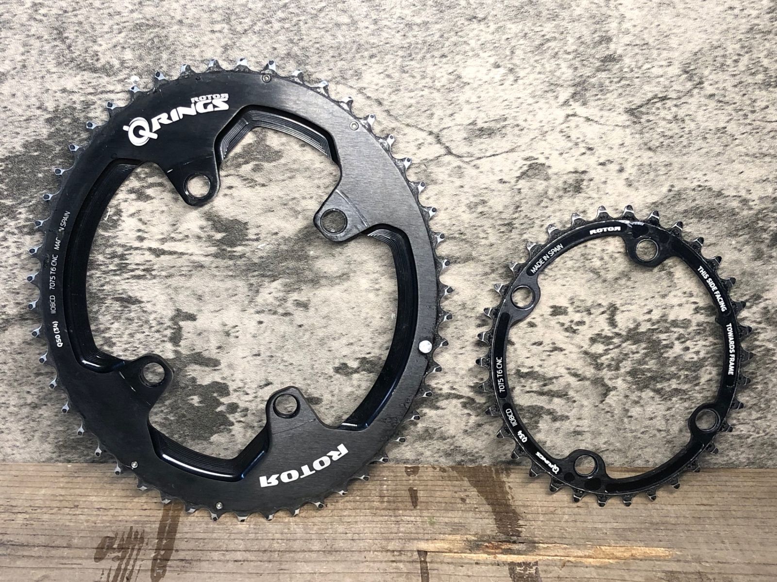 Rotor Q RINGS 50/34 チェーンリング 自転車パーツ 中古 S6571637