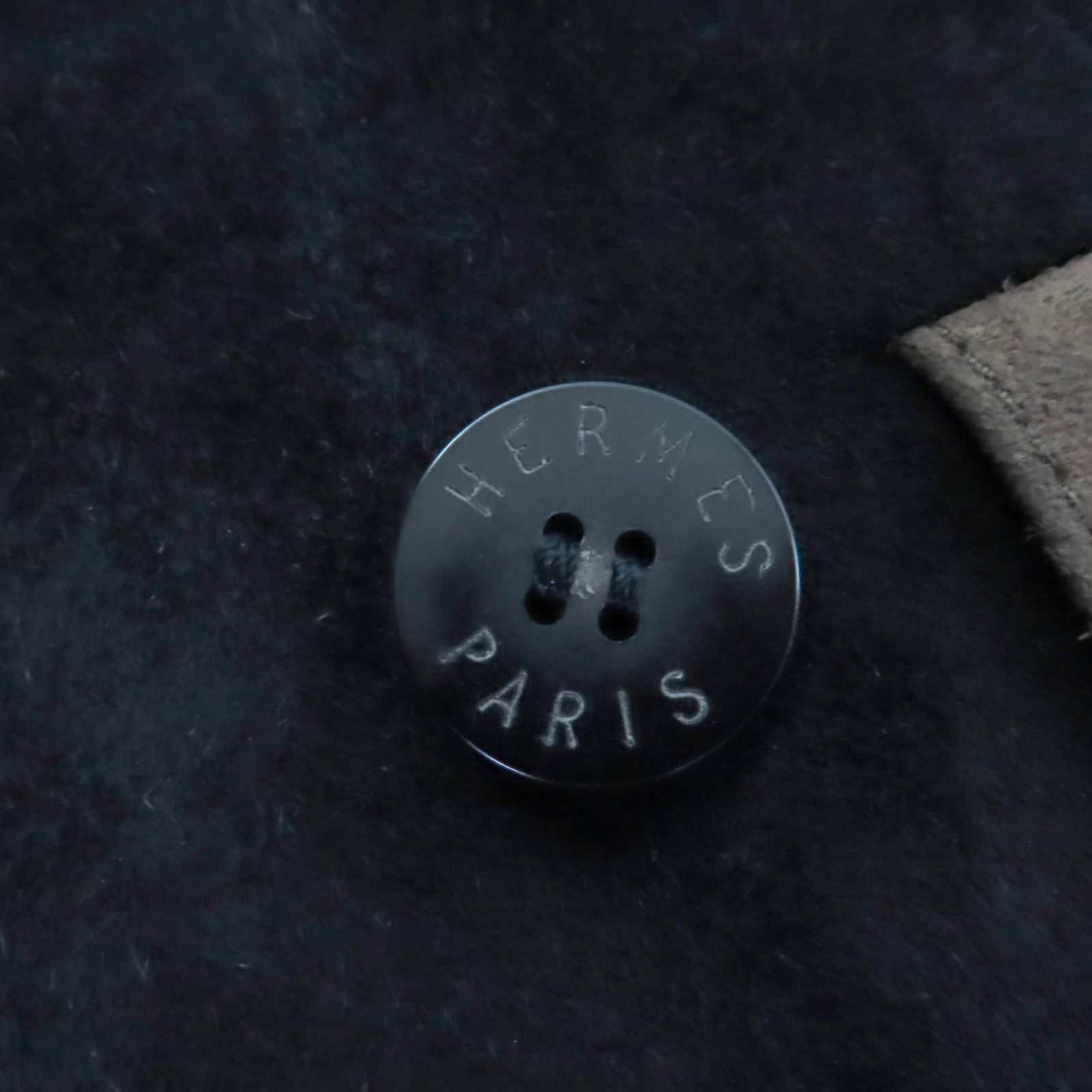 良品☆HERMES エルメス ヴィンテージ ロゴボタン バイカラー スウェードレザー テーラードジャケット ブラック ブラウン 36 レディース 良品☆HERMES エルメス ヴィンテージ ロゴボタン バイカラー