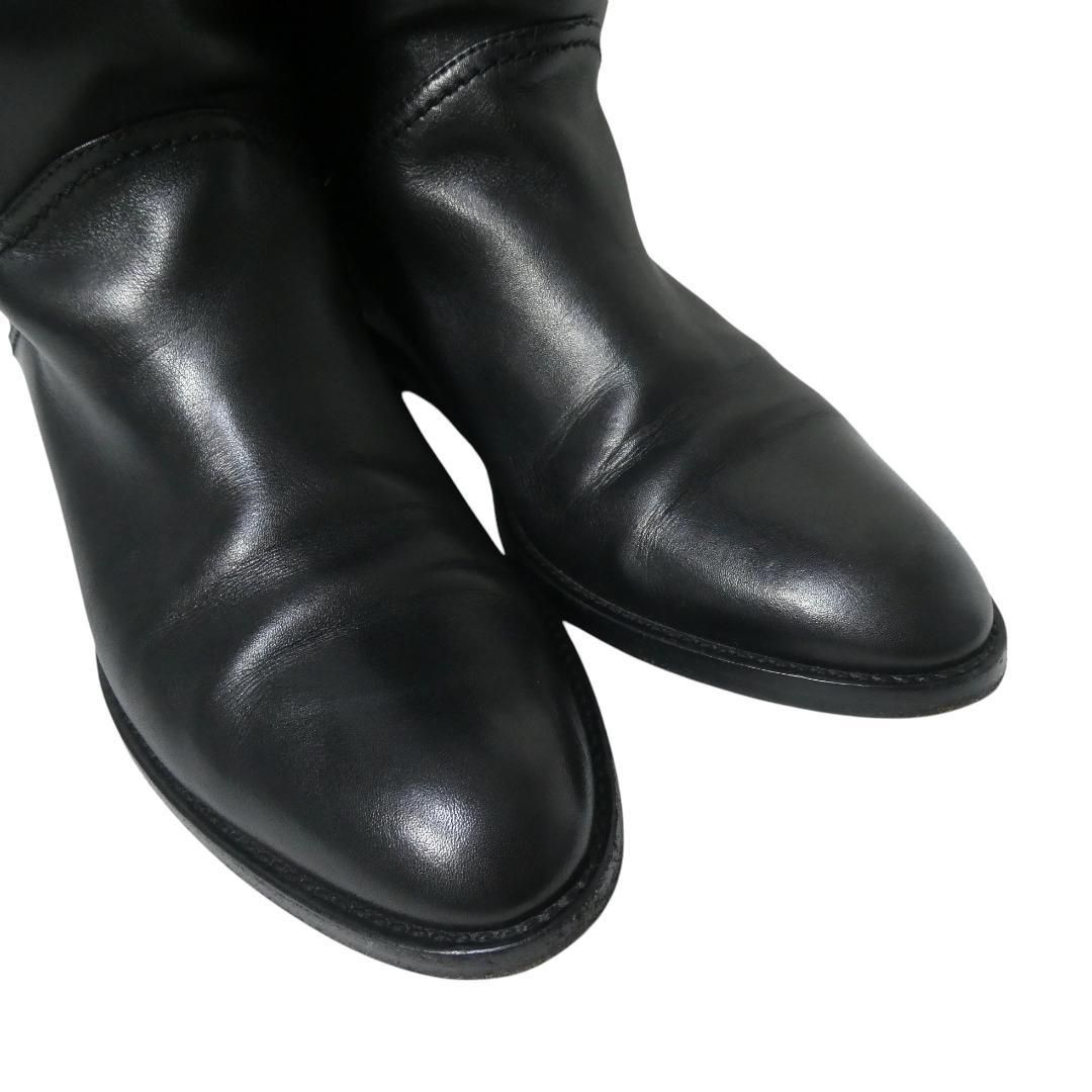 sergio rossi ロングブーツ A44250 37 ブラック 中古・古着通販】sergio rossi (セルジオロッシ) ロングブーツ