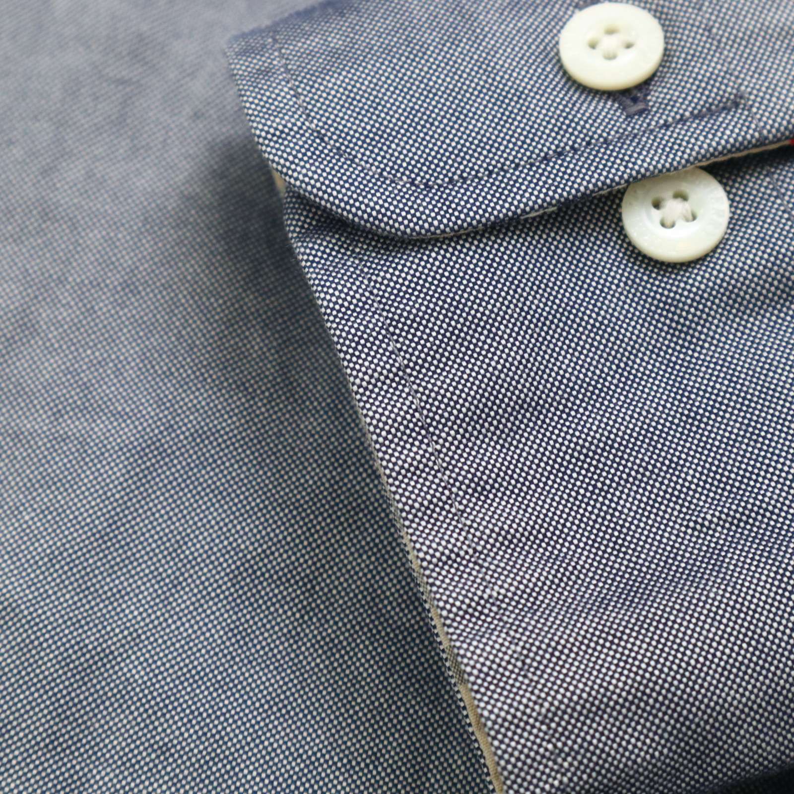 【美品】バーバリーロンドン　シャツジャケット　ノバチェック　ロゴボタン　M バーバリーロンドン デニムシャツ ノバチェック ロゴボタン グレー