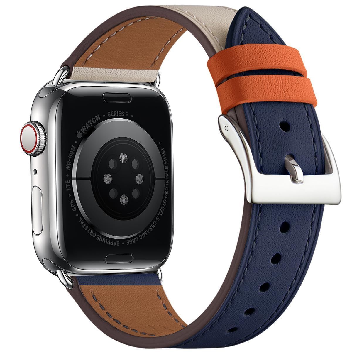 【在庫セール】Watch バンド アップルウォッチ バンド Apple 本革製 レザー おしゃれバンド iWatch Ultra2/Ultra Series 9/8/7/6/5/4/3/2/1/SE/SE2に全機種対応 コンパチブル 交換ベルト 男女兼用 プレ