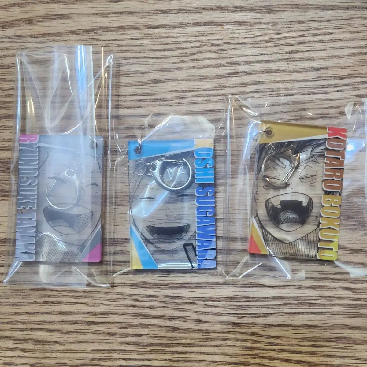 【雷市場（ポンジャン）商品韓国直送】 ハイキュー 中国 ジャンプショップ スマイリー アクリル キーリング 田中 雪男 菅原 孝支 木兎 光太郞